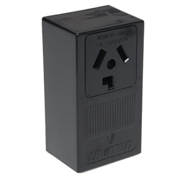 Leviton Leviton 10-30R Dryer Receptacle Oulet, Black - 30A LE385918 - main